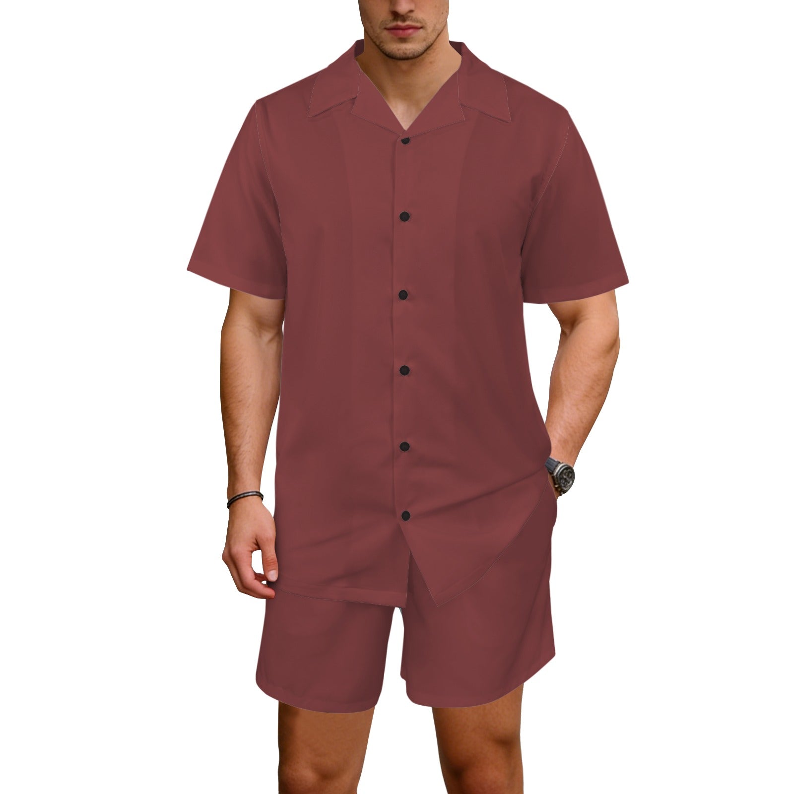 men's shorts set Men's Hawaiian Shirt & Shorts Set