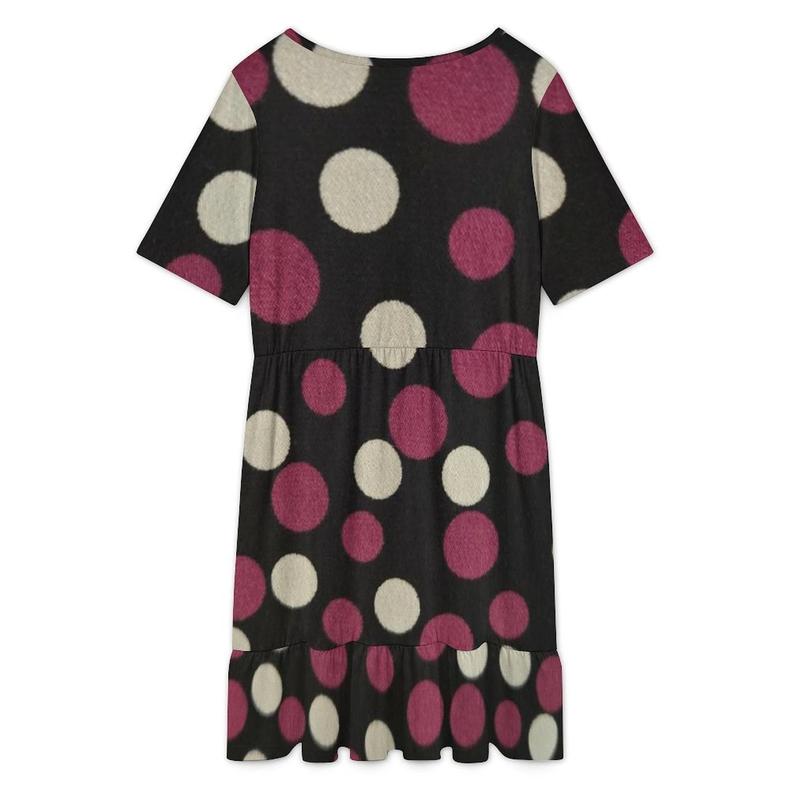 Short sleeved ruffled dress Short Sleeve Ruffle Hem Dress