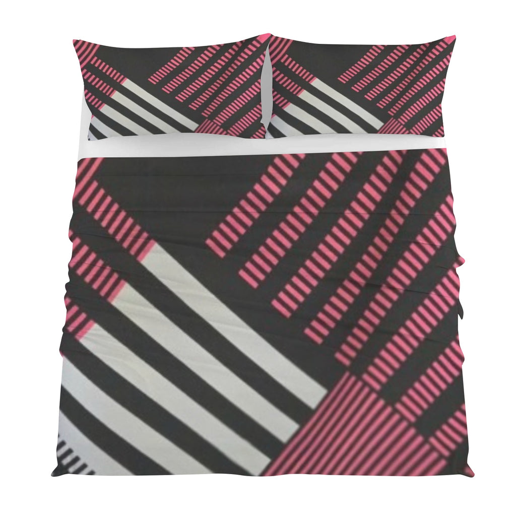 Bedding 4 Pc 4-Piece Bedding Set with Blank Fitted Sheet 82.7x82.7inch