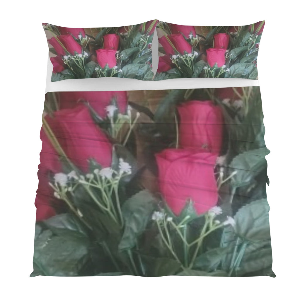 Bedding 4 Pc 4-Piece Bedding Set with Blank Fitted Sheet 82.7x82.7inch