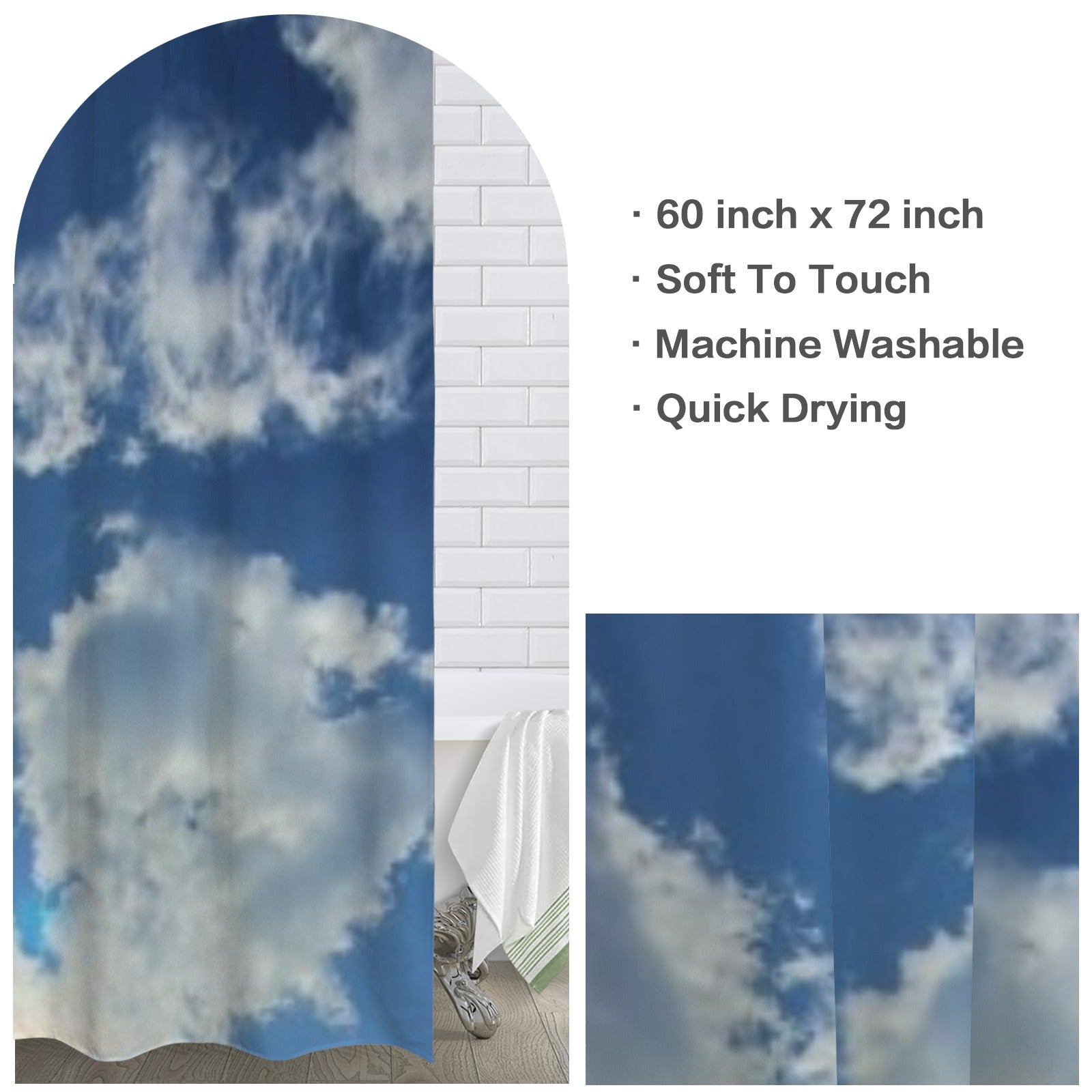 Shower Curtain Shower Curtain 60"x72"