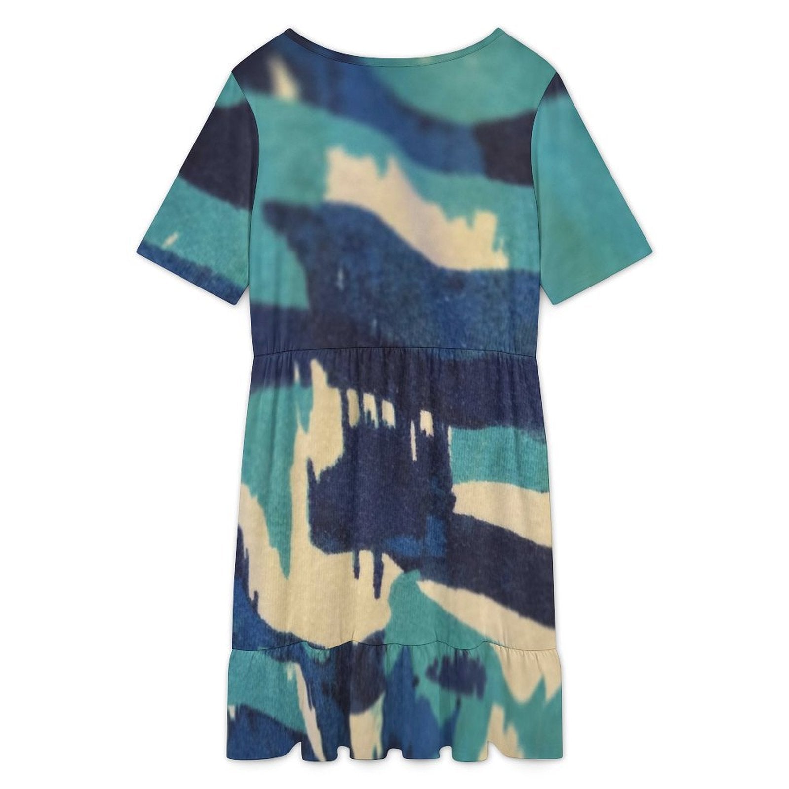 Short sleeved ruffled dress Short Sleeve Ruffle Hem Dress