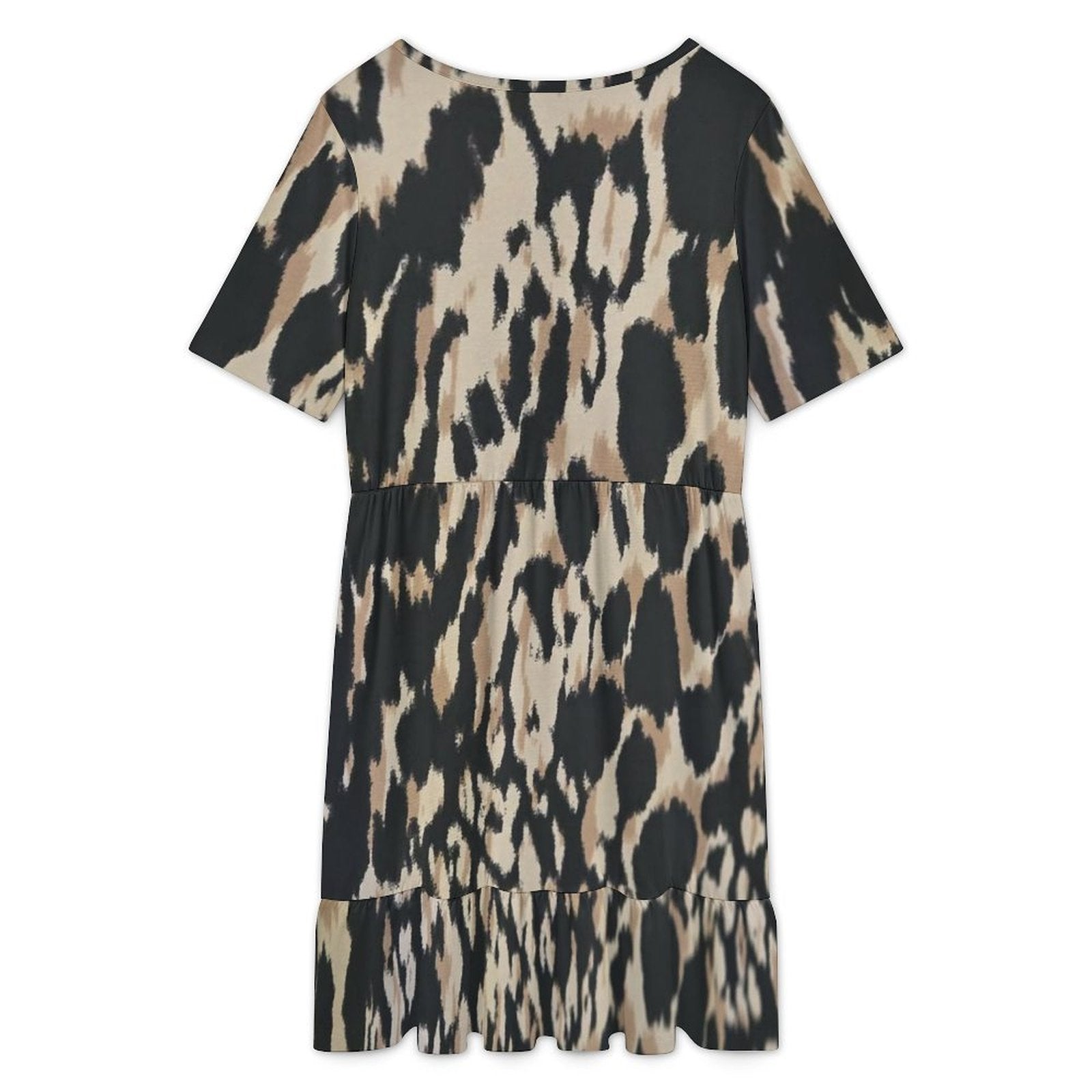 Short sleeved ruffled dress Short Sleeve Ruffle Hem Dress
