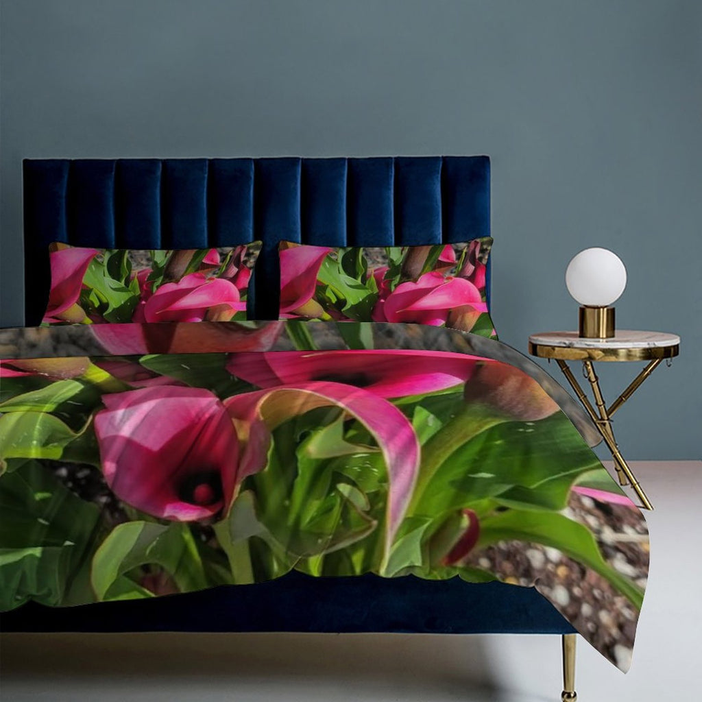 Bedding Set (1 Duvet Cover + 2 Pillow Shams) 3-Piece Bedding Set 86"×70" (1 Quilt Cover + 2 Pillowcases)