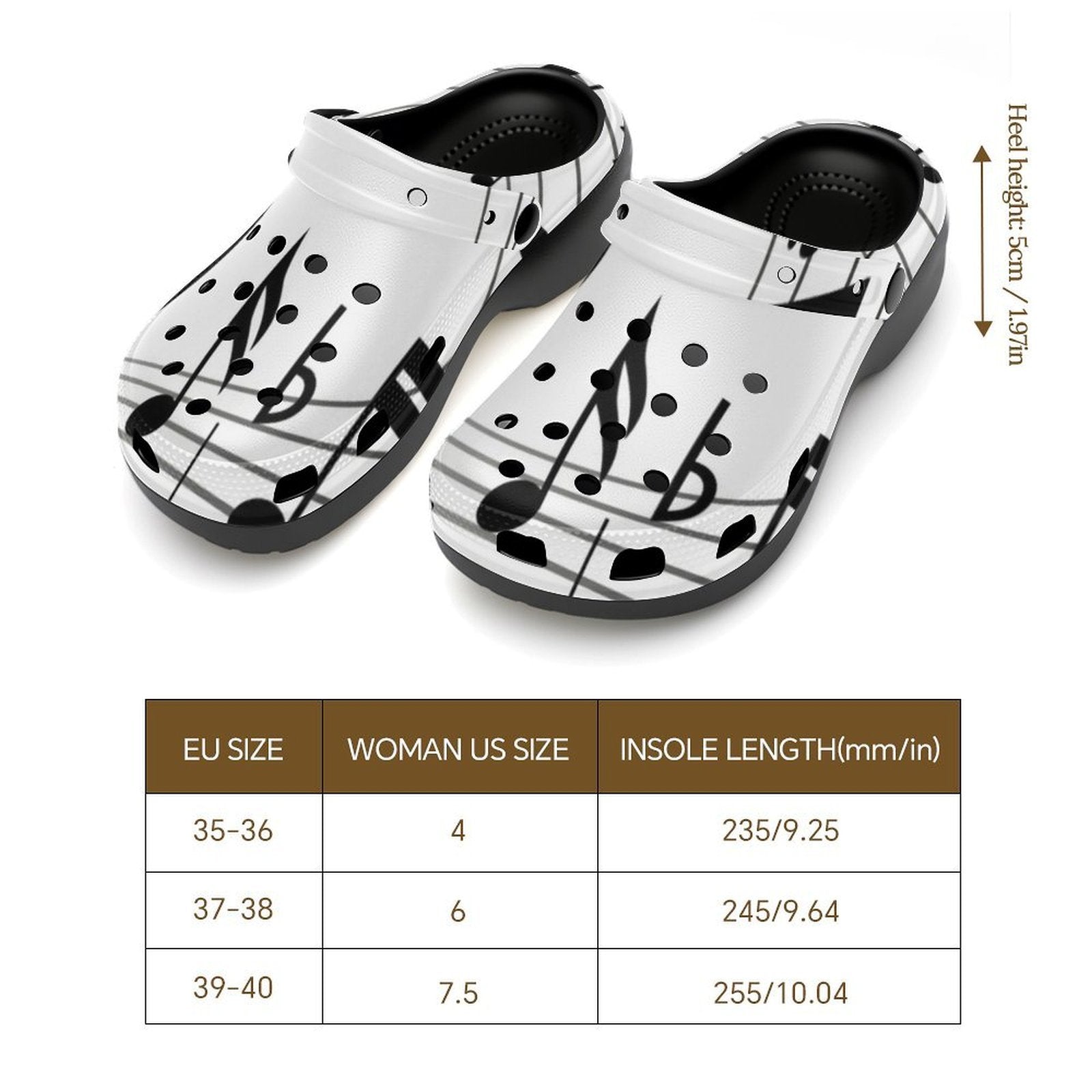 Clogs High-heeled perforated shoes Women's High-heeled Clogs